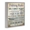 Stupell Industries Fishing Rules Rustic List Framed Giclee, design by Kim Allen